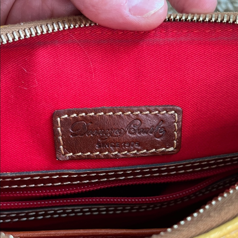 Dooney & Bourke Yellow and Brown Leather Crossbody - Picture 14 of 15